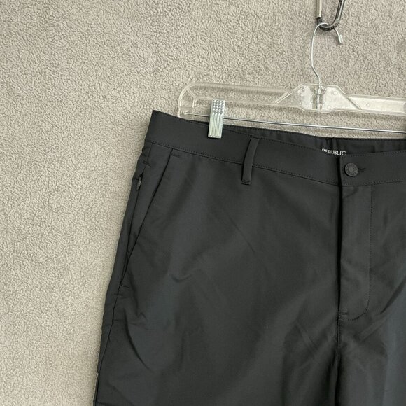 NEW Banana Republic Men's 36x29 Flat Front Pants Slim Fit Black Polyester - Picture 7 of 8